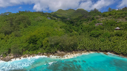 Mountains of Seychelles, aerial view