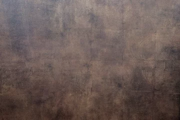 Wandcirkels tuinposter Bison skin. Texture of bison leather. Skin texture. Bison leather, bronze color, brown color. The texture of the painted skin of bison. Leather for a background texture. © Artem