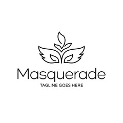 Fototapeta na wymiar Vector Masquerade Logo Design Template