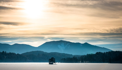 staffelsee lake in winter