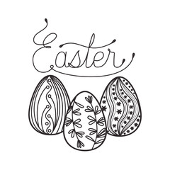 easter label isolated icon