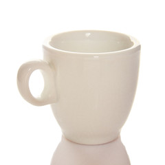 White coffee Cup on the isolate.