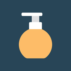 Silhouette icon liquid soap in round jar