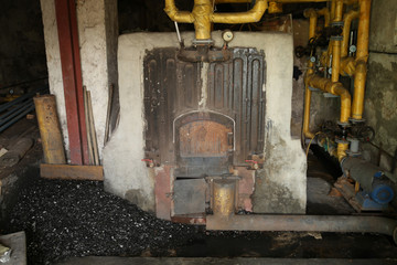 old coal-burning stove