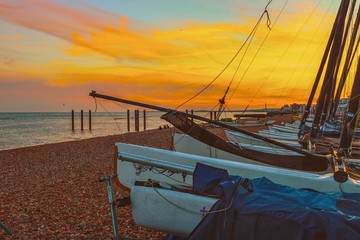 sunset on Brighton beach