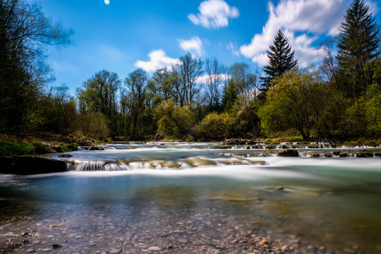 Auutmn at the River, Mangfalltal, Germany
