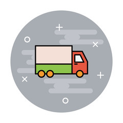 Fast delivery line icon