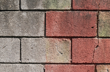 Obraz premium Rough cement block wall texture background partly painted.