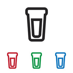 Water glass vector icon