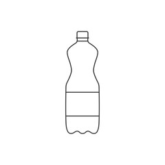 Plastic bottle icon. Vector illustration, flat design.
