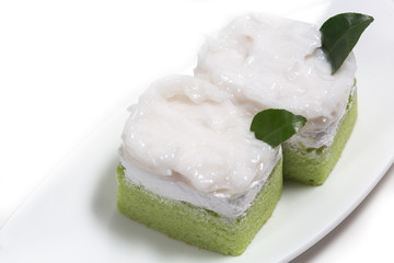 Sweet Cake on white dish