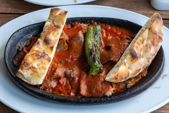 Oven baked Turkish doner with sauce