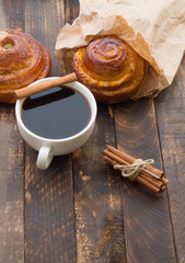 Obraz na płótnie Canvas Swedish Cinnamon Buns and coffee