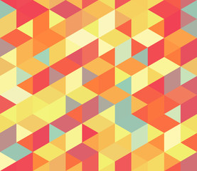 Colorful triangles seamless pattern. Multicolor background for design.