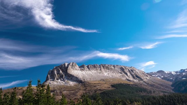  time lapse in a mountain of the Basque Country "Itxina"