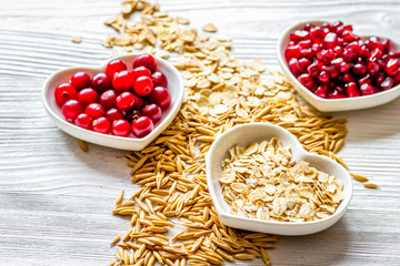 concept healthy for heart food on wooden background close up