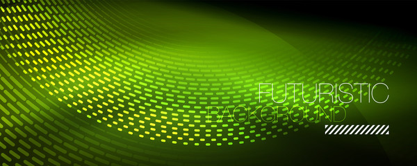 Obraz premium Digital flowing wave particles abstract background, vector smoke effect design