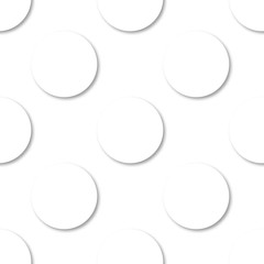 Polka dots seamless pattern. 3d vector background