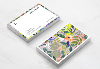 Abstract Pattern Business Card Layout