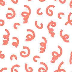 Living coral abstract seamless pattern.