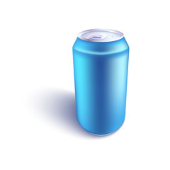 Vector aluminium can mockup for beer or soda drink