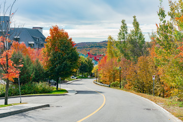 Beautiful fall color of Mont-Tremblant National Park