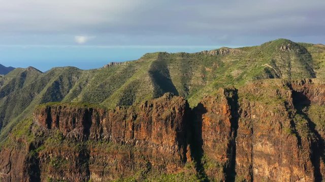 Aerial view of Maska canyon on Tenerife