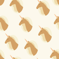 Unicorn vector seamless pattern.