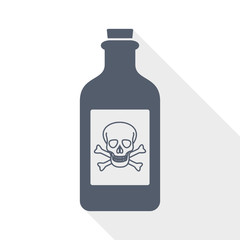 poison bottle icon, vector illustration