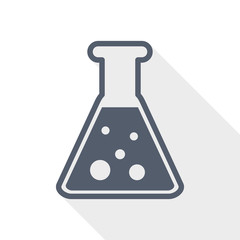 Chemical flask icon, vector illustration