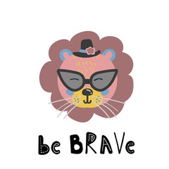 Cute cartoon little animal Childish print for nursery