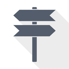 Signpost vector icon, direction arrows illustration