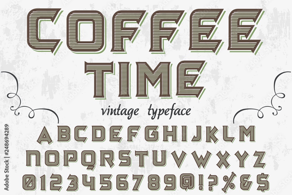 Aufkleber font script typeface vector