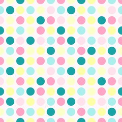 Seamless polka dot pattern. Design for wallpaper, fabric, textile, wrapping. Simple background