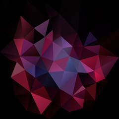 Obraz premium vector abstract irregular polygon square background - triangle low poly pattern - black dark purple ultra violet burgundy red maroon color