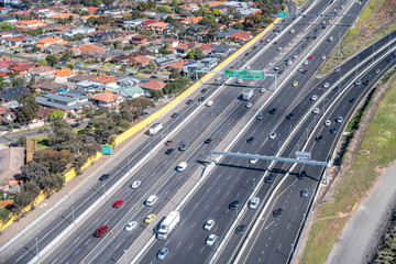 Aerial view of australian interstate