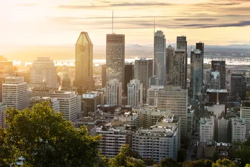 Abwaschbare Fototapete Kanada Montreal skyline from Mont Royal