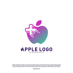 Apple with Medical Plus logo design concept vector. Health Apple Logo vector template. Icon symbol