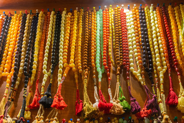 Traditional religious amber beads