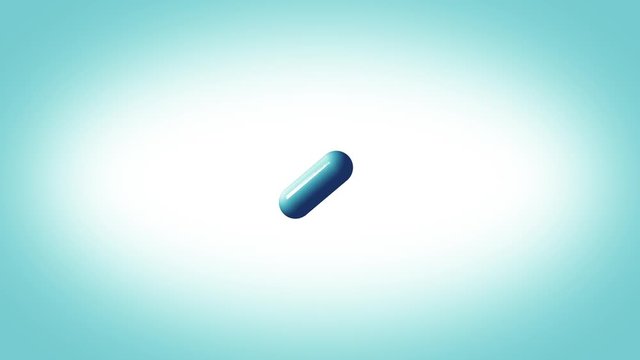 3d Pill Spinning Health And Medicine Background/ 4k animation of a 3d medicine pill spinning background