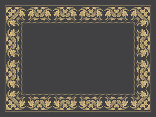 Gold decorative frame.