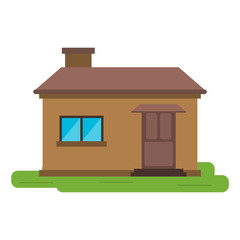 House real estate cartoon isolated