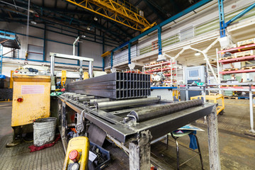 The interior of the metalworking shop. Modern industrial enterprise.