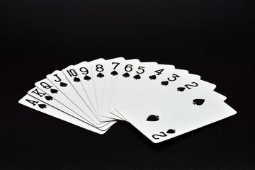 Cartas de picas de baraja de poker