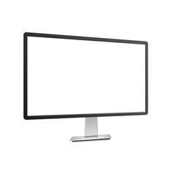 Realistic TV monitor mockup isolated. Vector illustration