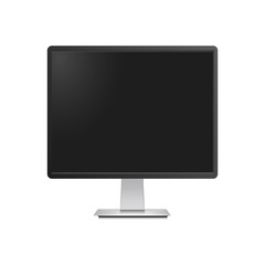 Realistic TV monitor mockup isolated. Vector illustration