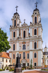 Fototapeta na wymiar Church of Saint Catherine, Vilnius, Lithuania