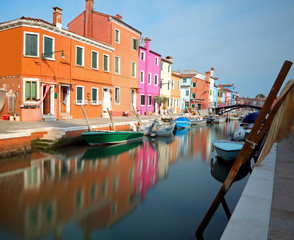Fototapeta na wymiar Burano is an island in northern Italy near Venice with its chara
