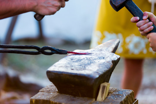 Medieval Traditional Blacksmith For Metal Forging