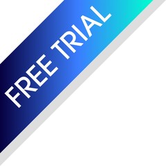 Corner Free Trial Ribbon Banner Vector, Illustration